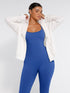 Well-in Vogue High Stretchy Seamless Sling Tummy Control Jumpsuit Removable cup pads